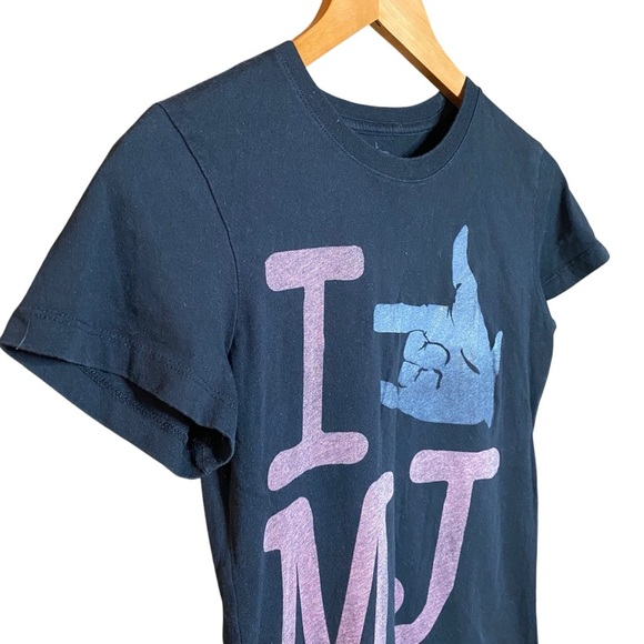 Vintage ASL Love Michael Jackson graphic Tshirt 90’s, Y2K size S/M - Picture 5 of 6